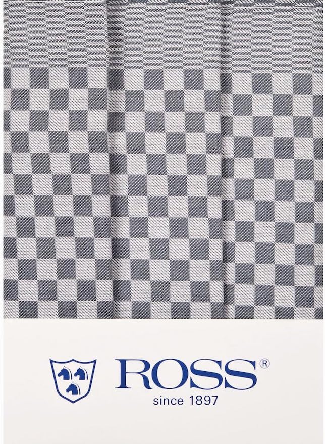 Ross 3er Pack Baumwoll Geschirrtücher 1718 silber