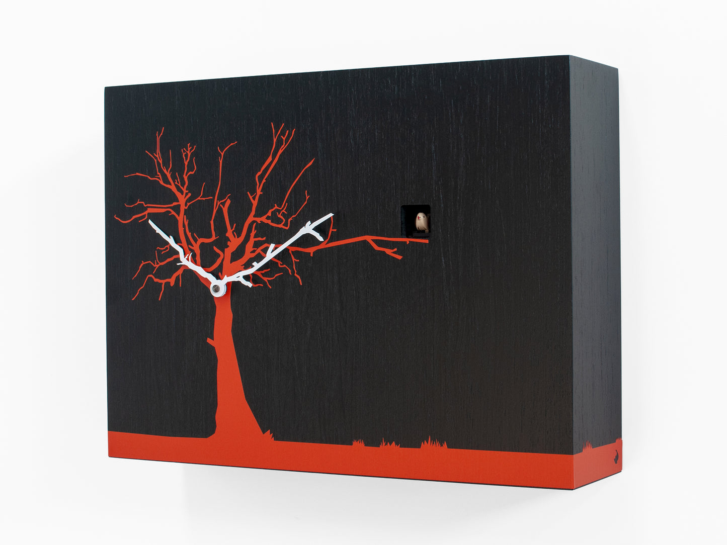 Progetti Wanduhr CùCùRùKù black wenge orange tree