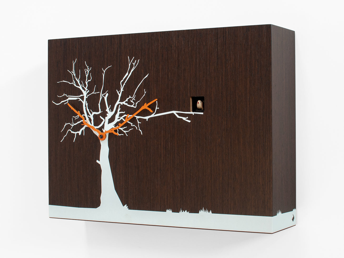 Progetti Wanduhr CùCùRùKù natural wenge white tree