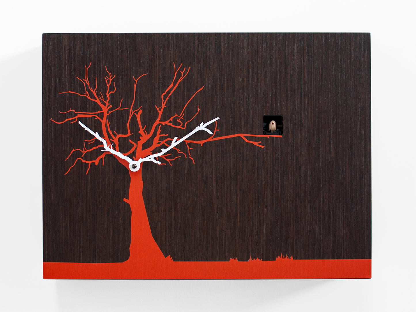 Progetti Wanduhr CùCùRùKù natural wenge orange tree