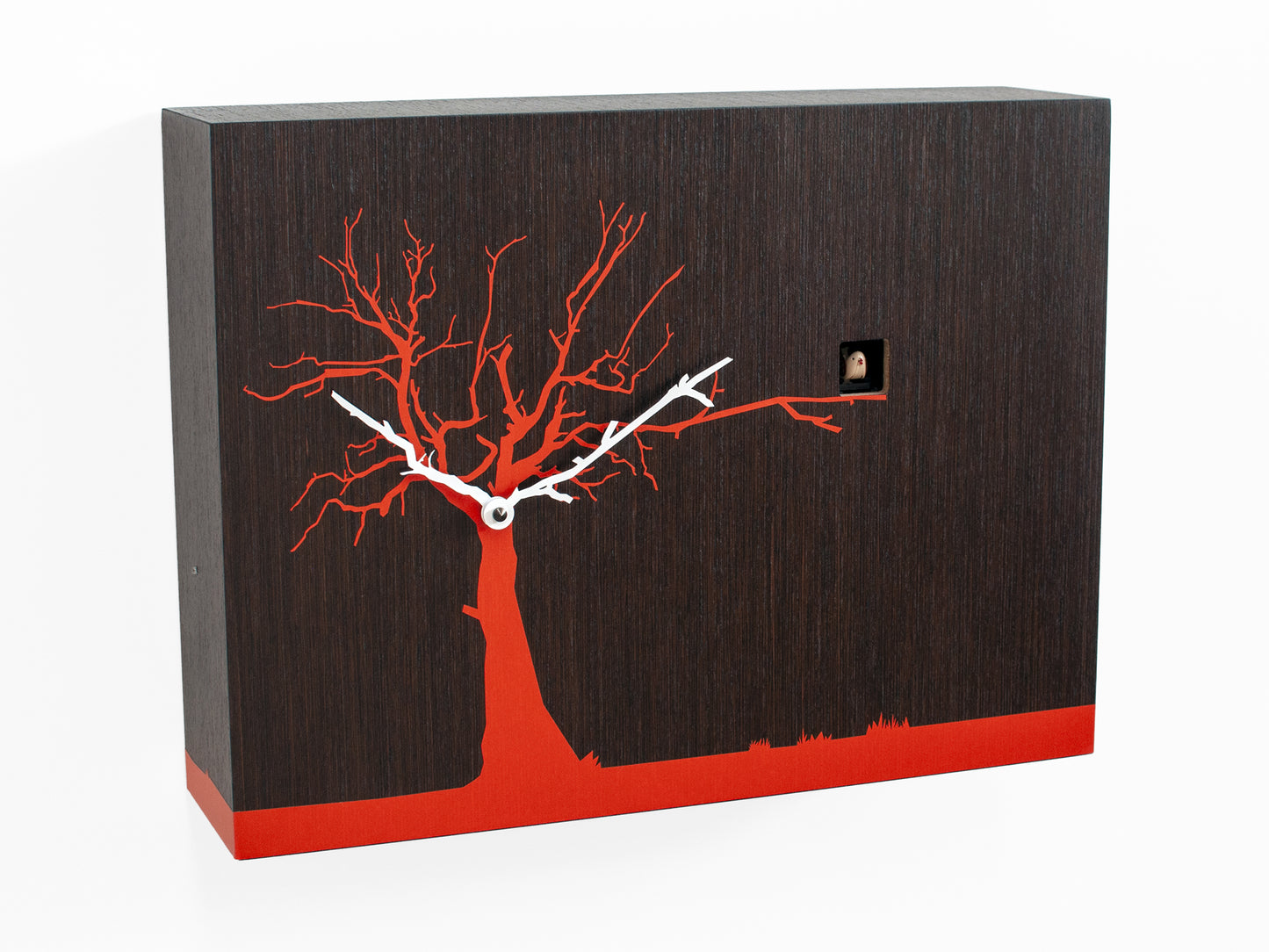 Progetti Wanduhr CùCùRùKù natural wenge orange tree