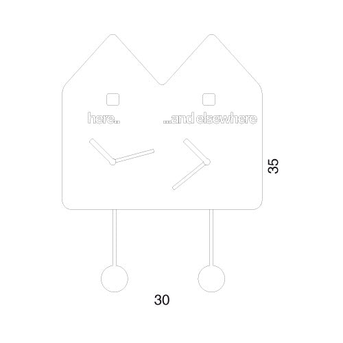Progetti Wanduhr Double Q white