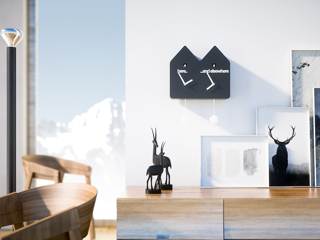 Progetti Wanduhr Double Q white