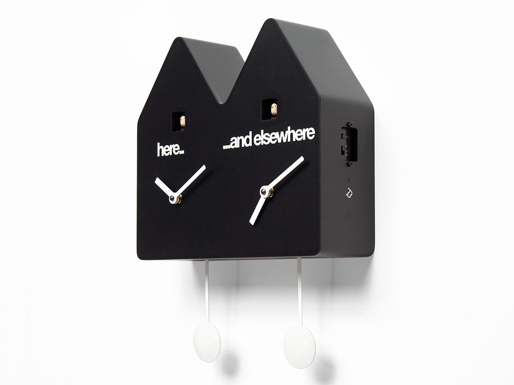 Progetti Wanduhr Double Q black