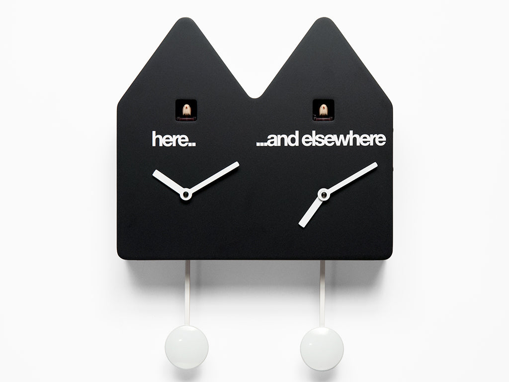 Progetti Wanduhr Double Q black