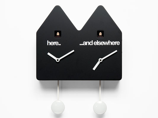 Progetti Wanduhr Double Q black