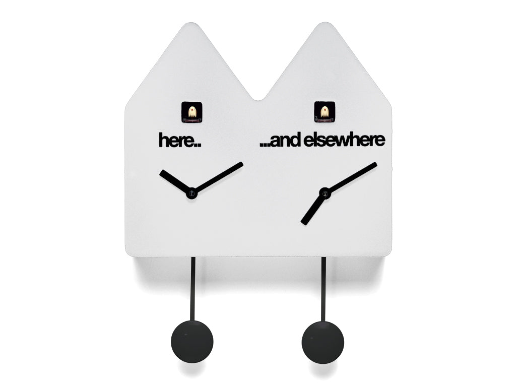 Progetti Wanduhr Double Q white