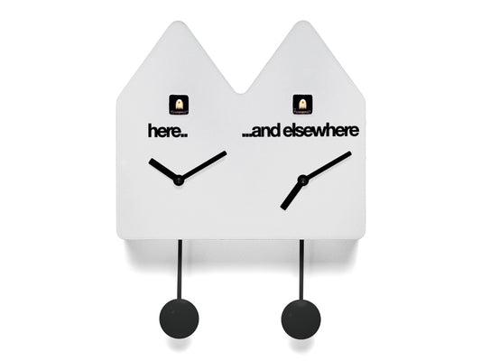 Progetti Wanduhr Double Q white