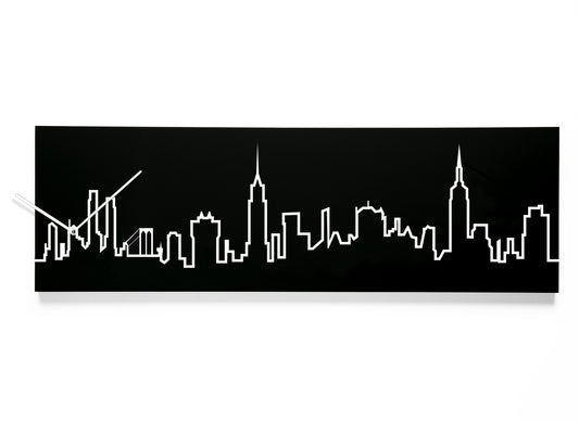 Progetti Wanduhr SkyLine New York black