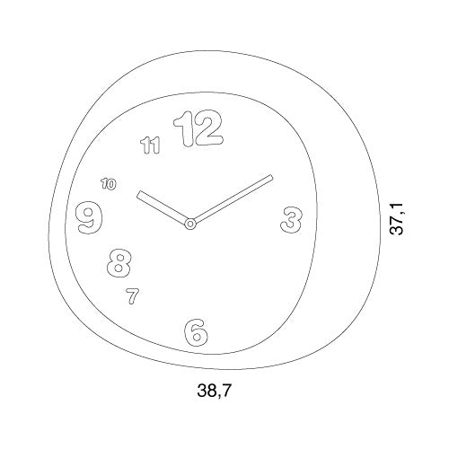 Progetti Wanduhr Woodie light wood/orange