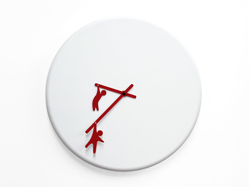 Progetti Wanduhr Time2Play white/red
