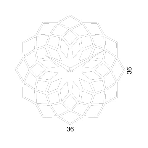 Progetti Wanduhr Skallop white and green