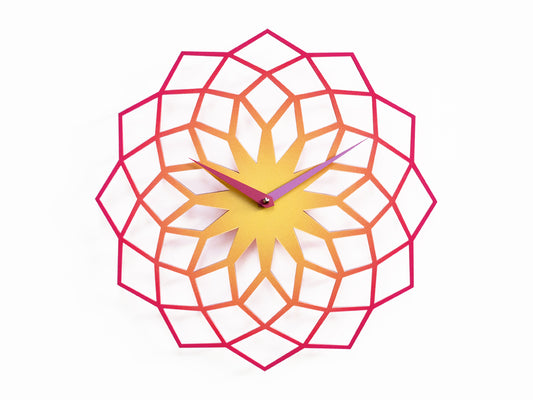 Progetti Wanduhr Skallop purple and orange gradient