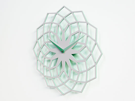 Progetti Wanduhr Skallop white and green