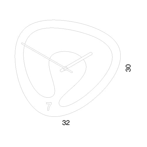 Progetti Wanduhr Seven black