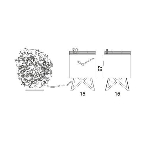 Progetti Wanduhr Birdwatching white/cream