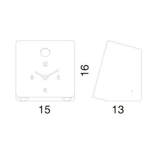 Progetti Wanduhr Fido black