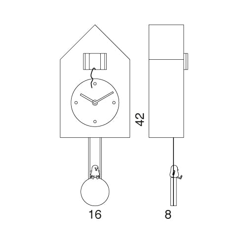 Progetti Wanduhr Freebird red