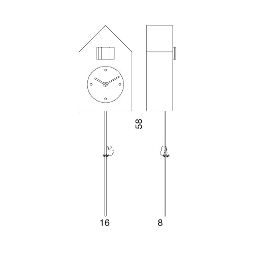Progetti Wanduhr Freebird white