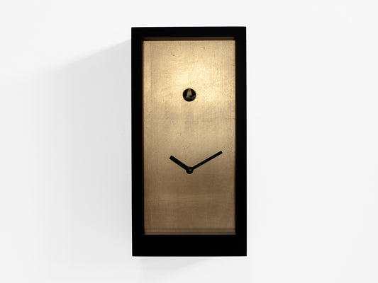 Progetti Wanduhr Fort Knox black/gold leaf