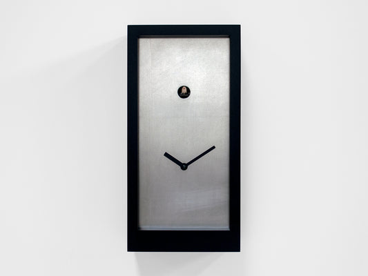 Progetti Wanduhr Fort Knox black/silver leaf