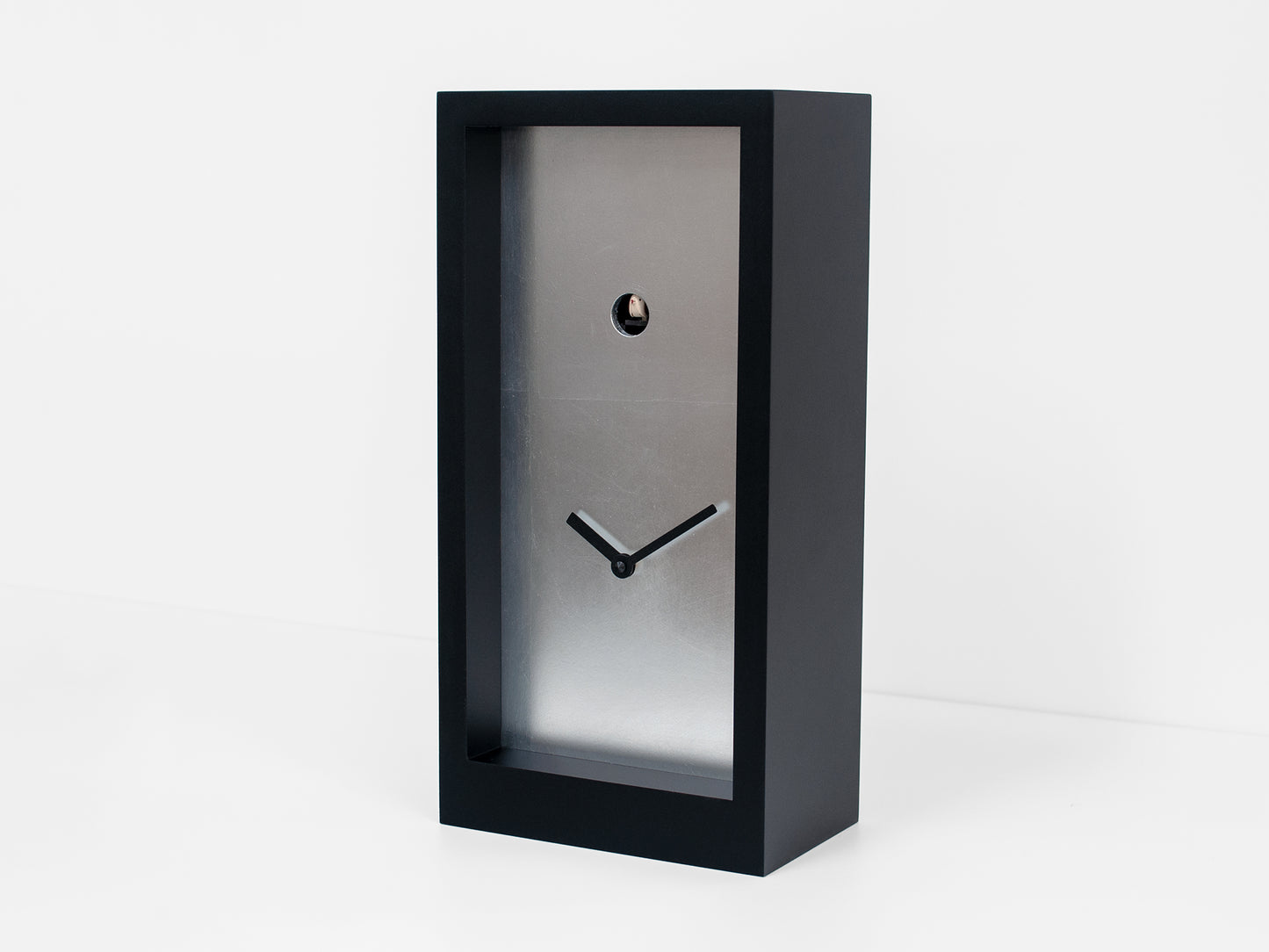 Progetti Wanduhr Fort Knox black/silver leaf