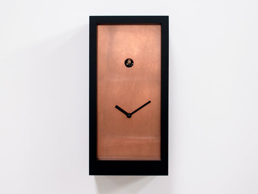 Progetti Wanduhr Fort Knox black/copper leaf