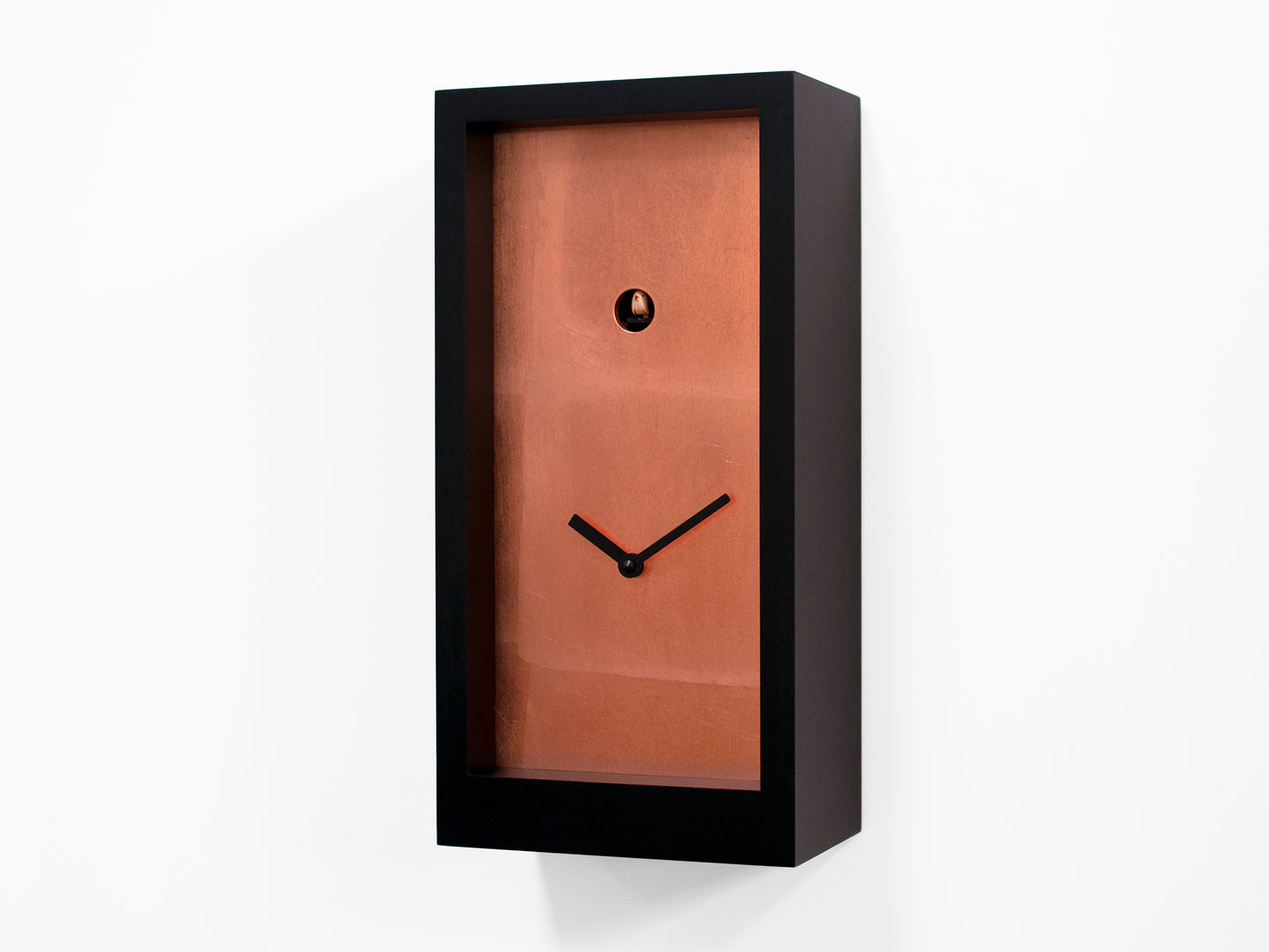 Progetti Wanduhr Fort Knox black/copper leaf