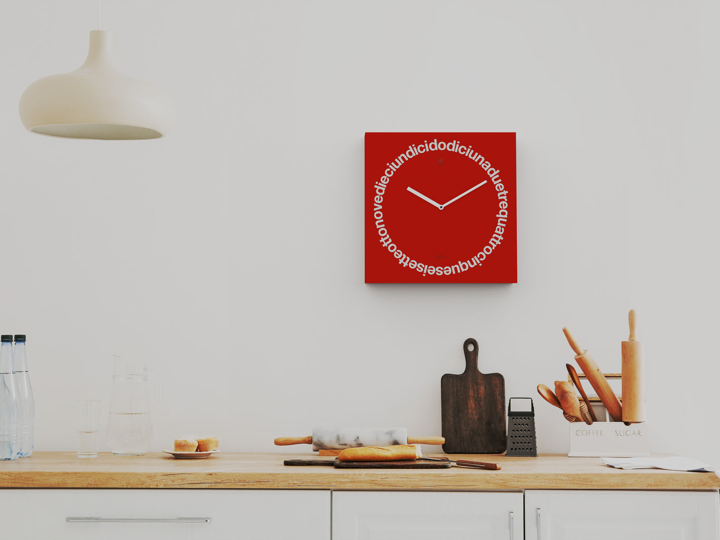 Progetti Wanduhr Dodici red (italian writing)