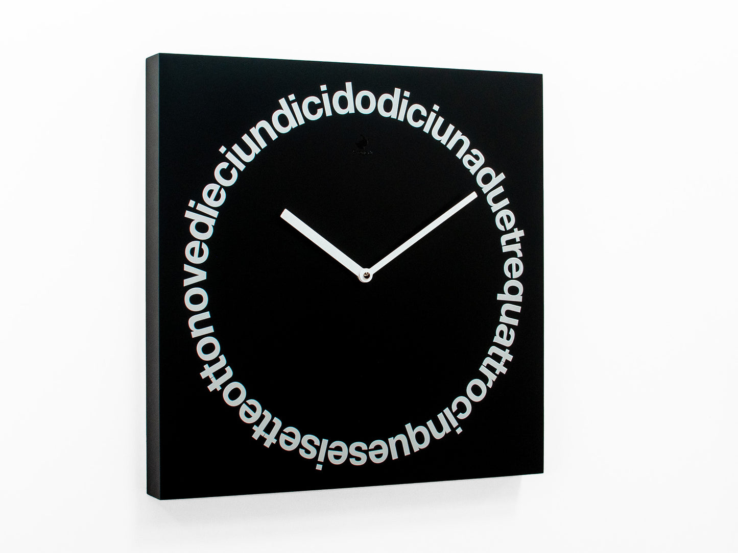 Progetti Wanduhr Dodici black (italian writing)