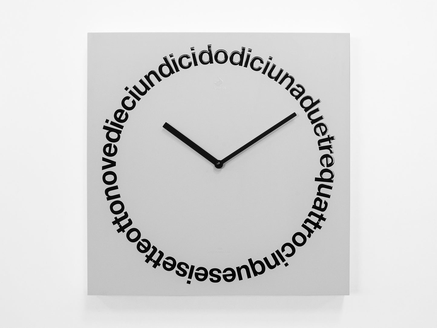 Progetti Wanduhr Dodici white (italian writing)