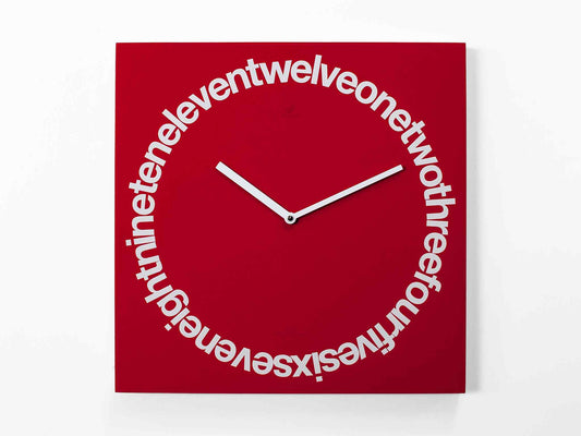Progetti Wanduhr Dodici red (english writing)