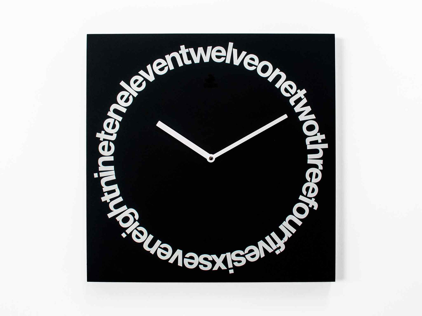 Progetti Wanduhr Dodici black (english writing)