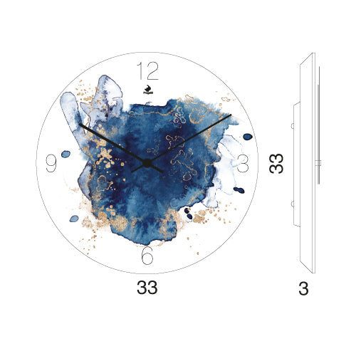 Progetti Wanduhr Orolo_gino grande white/gold leaf