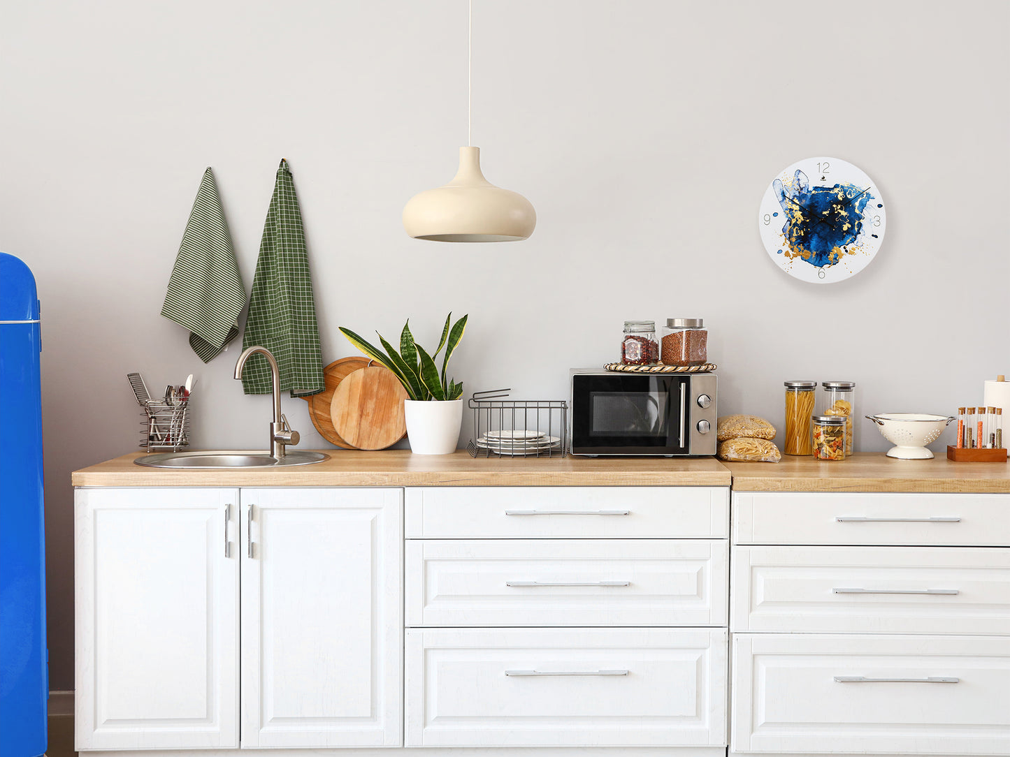 Progetti Wanduhr Orolo_gino piccolo white/gold leaf