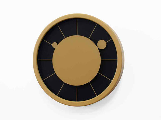 Progetti Wanduhr Roulette mustard yellow