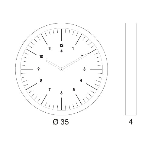 Progetti Wanduhr OnTime light blue