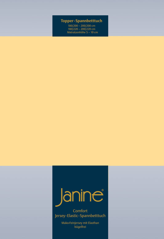 Topper-Spannbetttuch Jersey Elastic Janine Baumwolle Elasthan 100x200cm 150x200cm 200x200cm