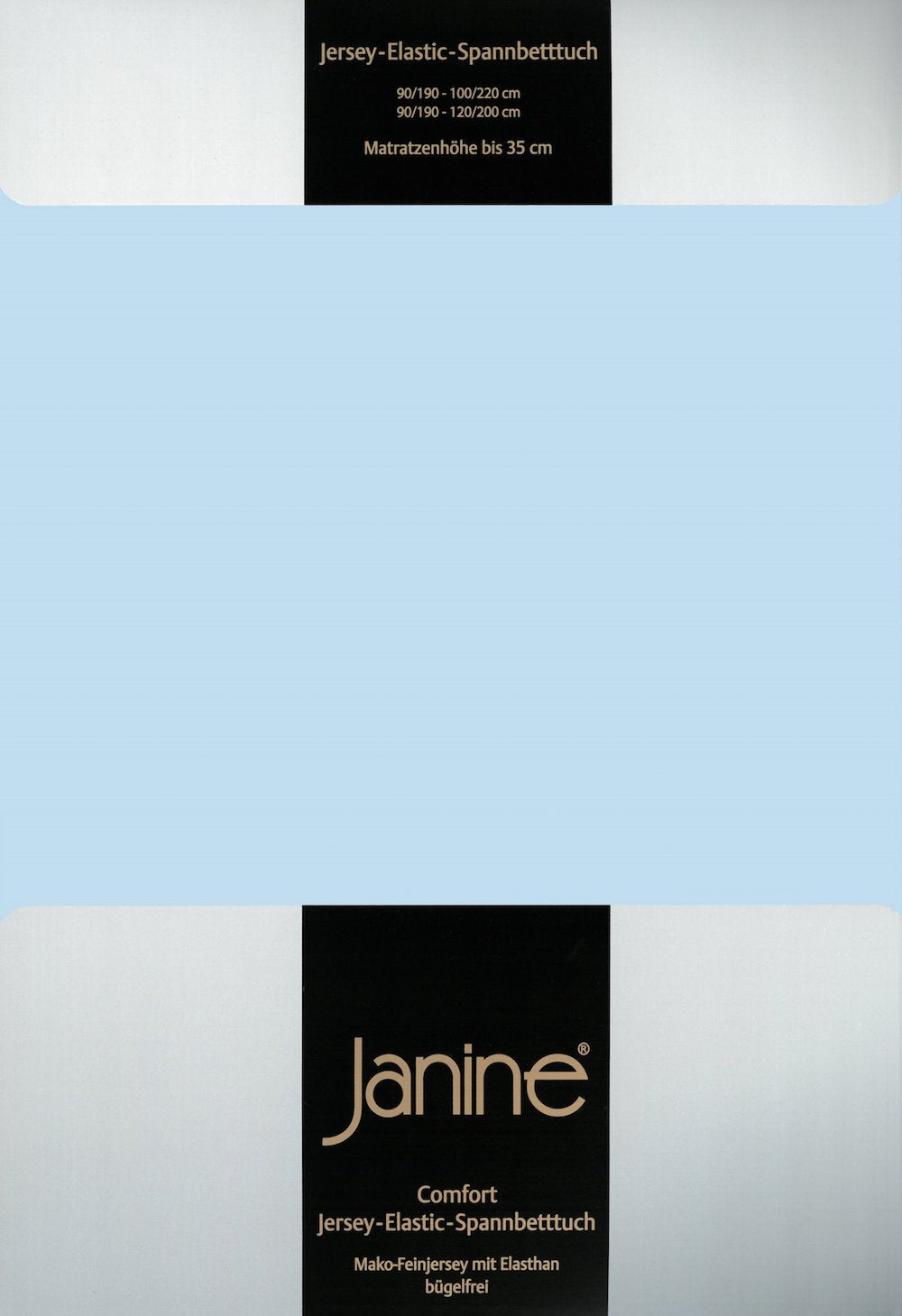 Janine Elastic-Jersey Spannbettlaken 200x200 hellblau