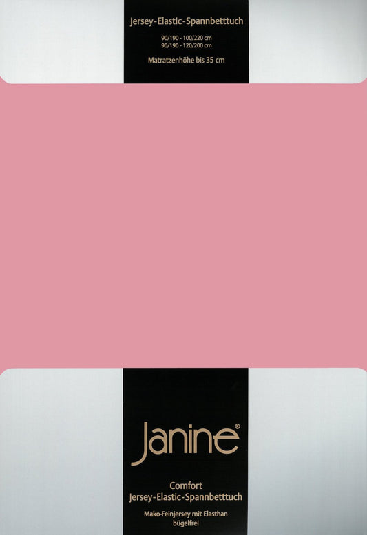 Janine Elastic-Jersey Spannbettlaken 200x200 altrosé