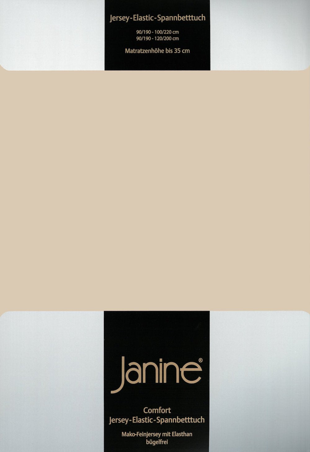 Janine Elastic-Jersey Spannbettlaken 200x200 sand
