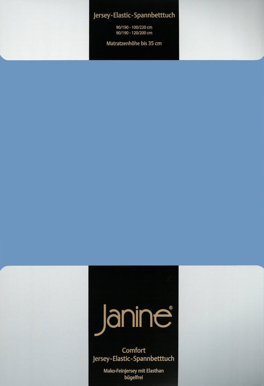 Janine Elastic-Jersey Spannbettlaken 200x200 blau