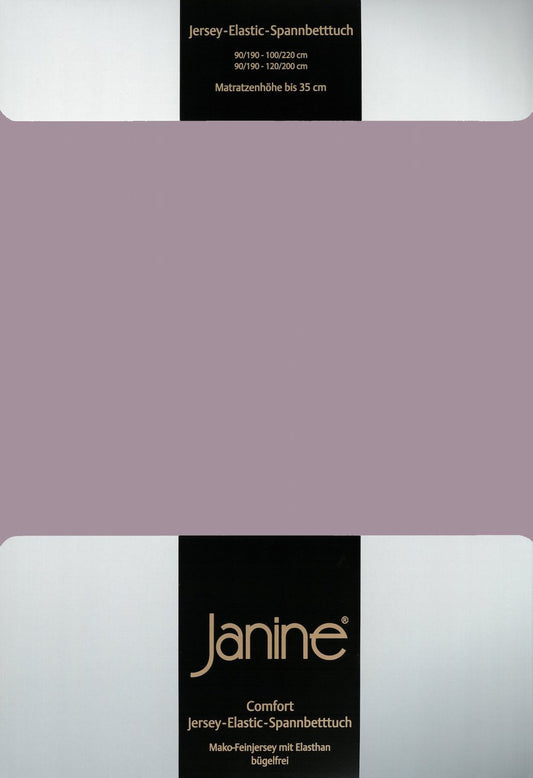Janine Elastic-Jersey Spannbettlaken 200x200 holunder