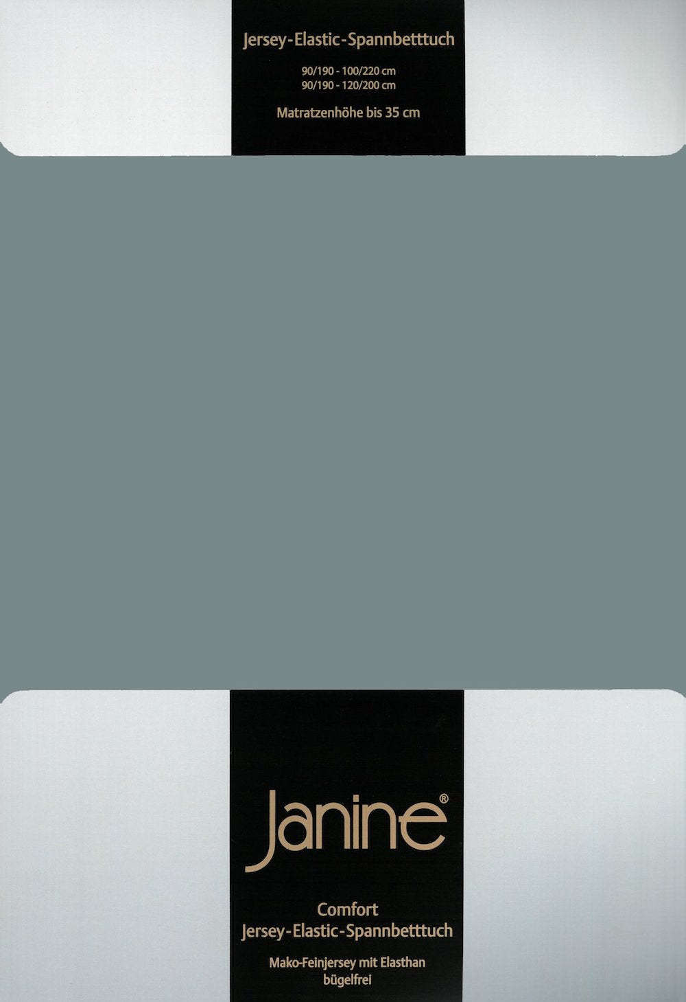 Janine Elastic-Jersey Spannbettlaken 200x200 mineralgrün