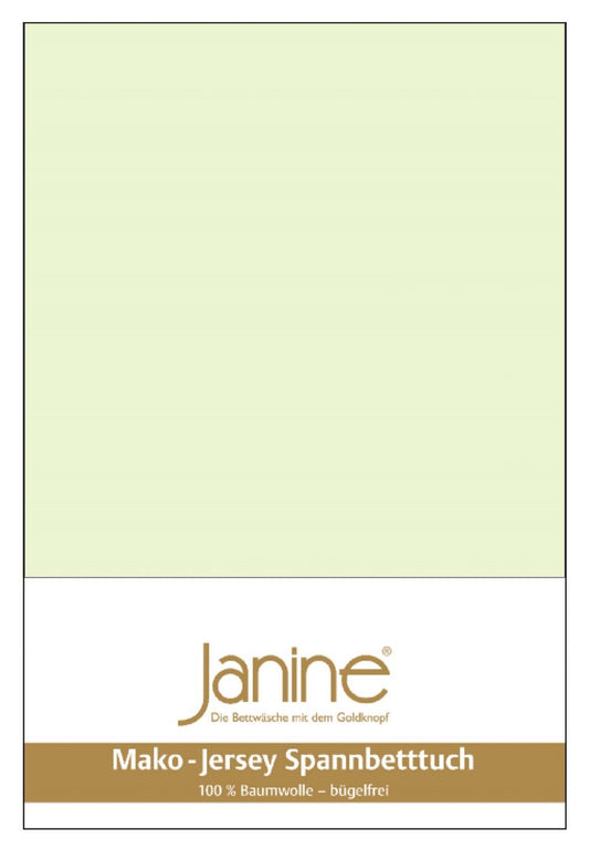 Janine Mako-Feinjersey Spannbettlaken 100x200 limone