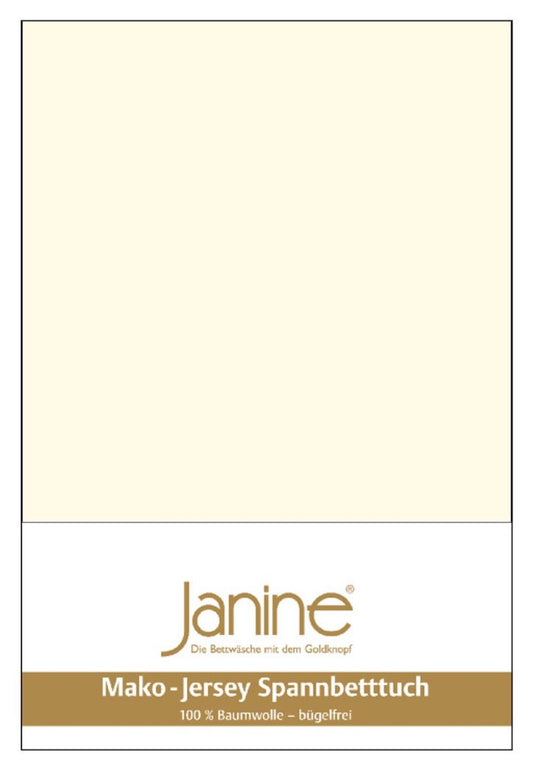 Janine Mako-Feinjersey Spannbettlaken 100x200 natur