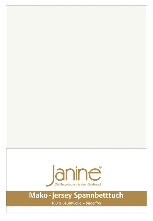 Janine Mako-Feinjersey Spannbettlaken 100x200 ecru