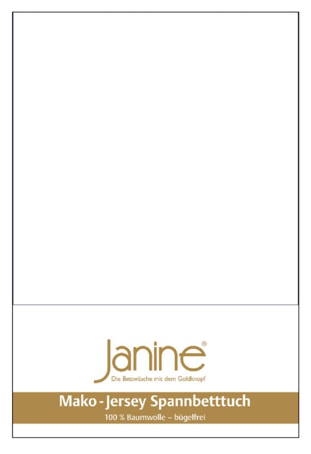 Janine Mako-Feinjersey Spannbettlaken 100x200 weiß