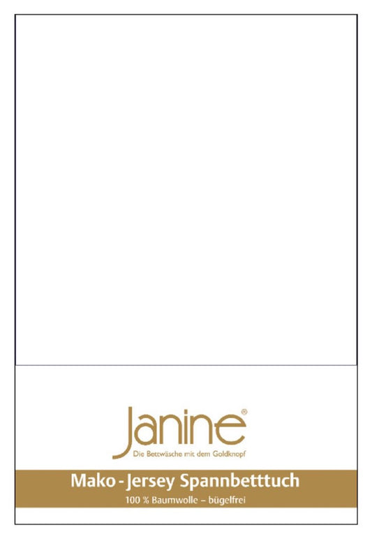 Janine Mako-Feinjersey Spannbettlaken 100x200 weiß