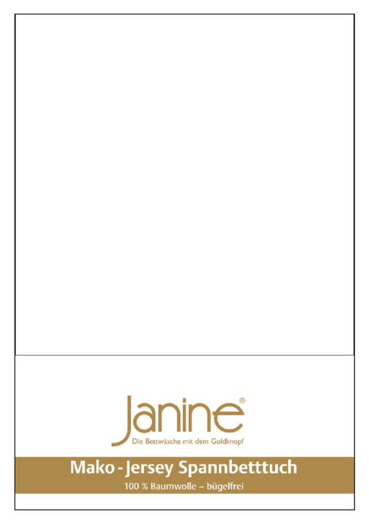 Janine Spannbettlaken Mako-Feinjersey weiß 5007